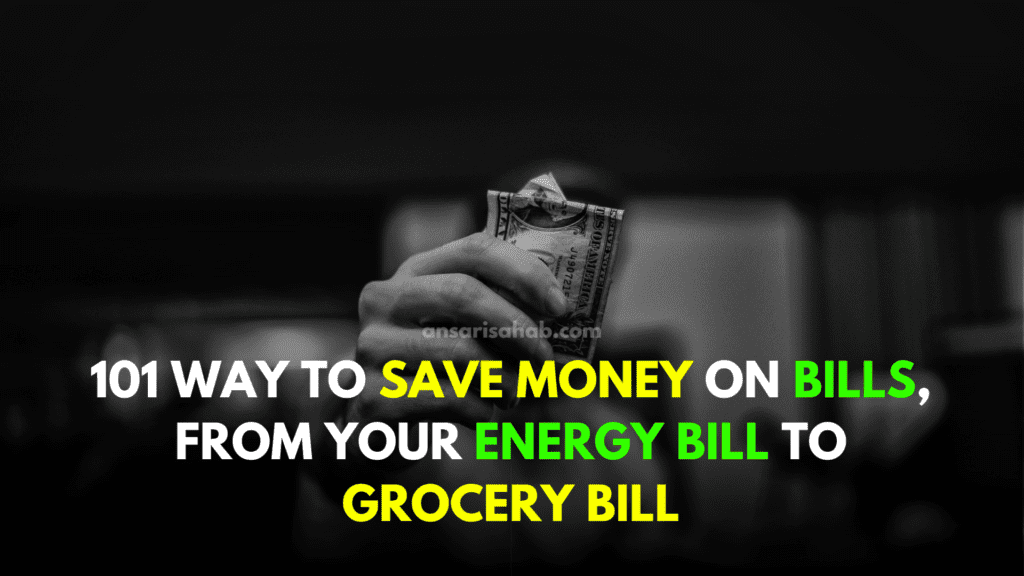 how to save money on bills