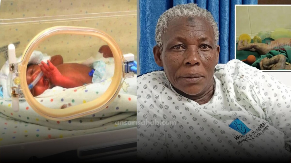 70 year old Safina Namukwaya woman gives birth to twins