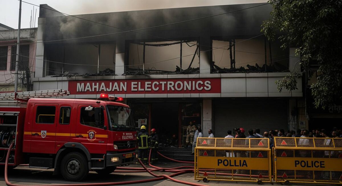 Delhi's Moti Nagar Mahajan Electronics Fire