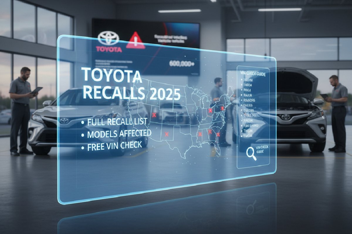 Toyota Recalls Vehicles 2025: Full Recall List, Models Affected,