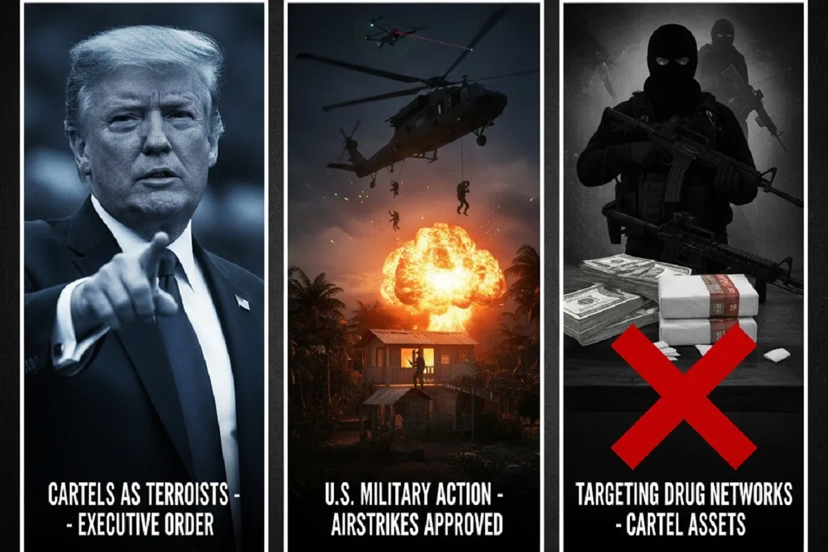 Trump Designates Mexican Cartels as Terrorist Groups, Orders U.S. Military Strikes on Drug Networks