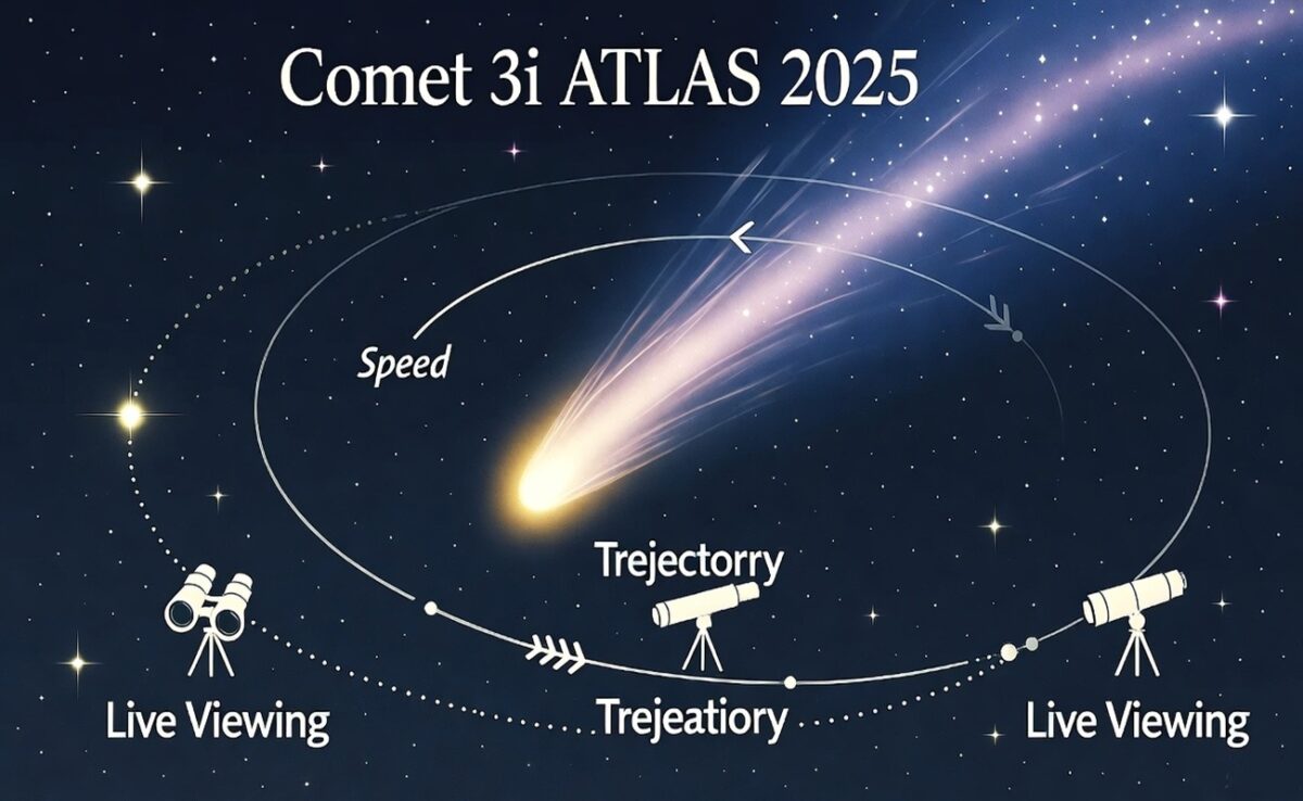 Comet 3i ATLAS 2025 Path Explained Latest Speed, Trajectory Changes, and Where to Watch It Live