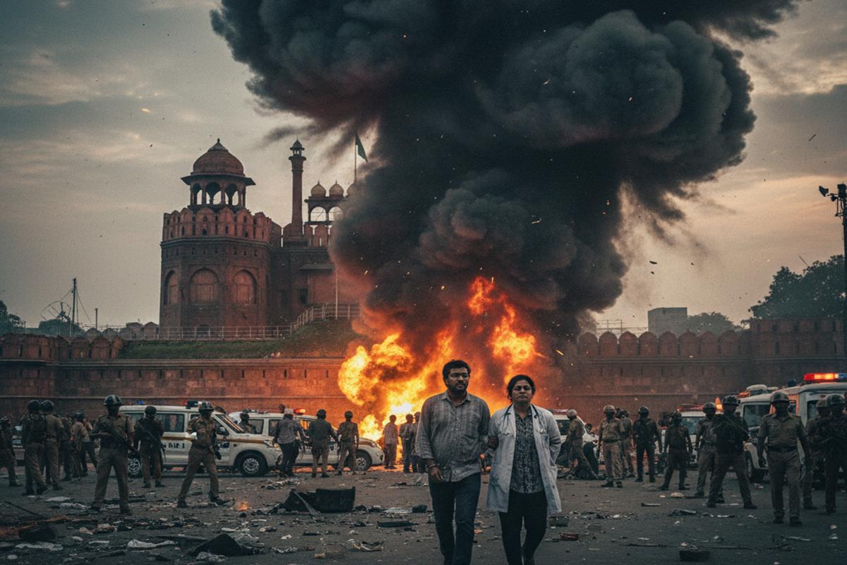 Delhi Red Fort Car Explosion 2025 13 killed in JeM car explosion. Doctors Mujammil Shakeel & Shaheena Shahid arrested. India on high alert as probe deepens