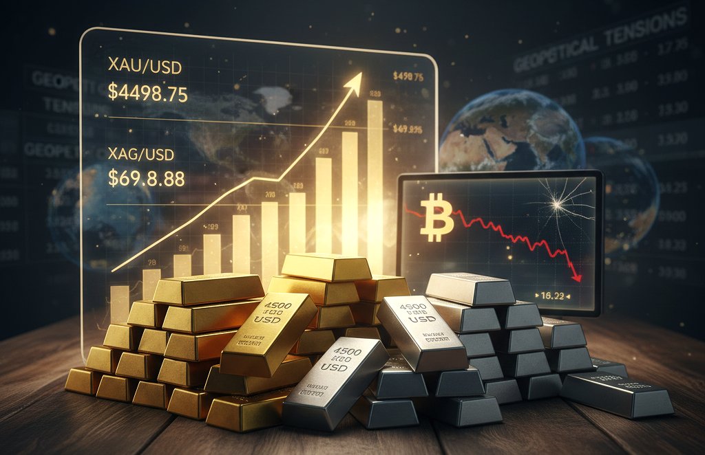Gold Nears $4500 and Silver Approaches $70 in December 2025 Surge Why Precious Metals Are Outshining Bitcoin Amid Geopolitical Tensions