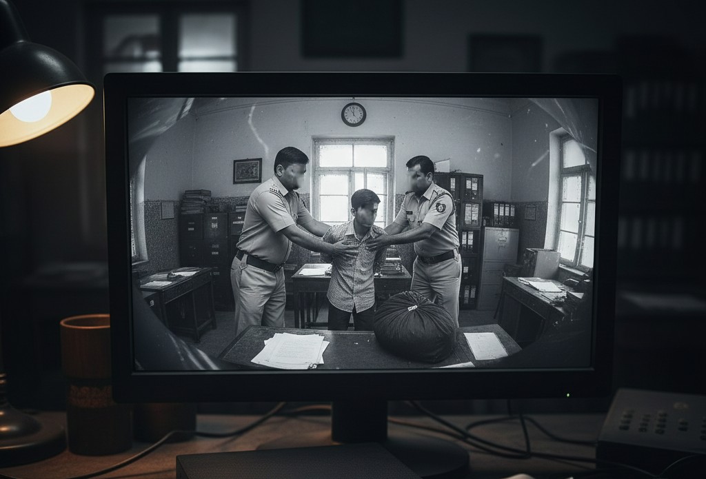 Malhargarh Police Station Scandal CCTV Shows Top-Ranked MP Cops Kidnapped Class 12 Student Sohan and Framed Him in 2.7 kg Opium Case