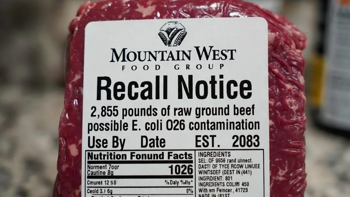 Mountain West Food Group Recalls 2,855 Pounds of Raw Ground Beef for Possible E. coli O26 – Check EST 2083 Labels in CA, CO, ID, MT, PA, WA