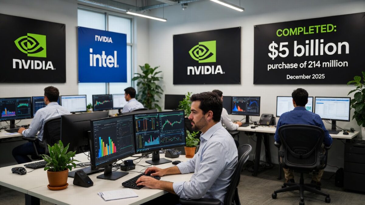 Nvidia Completes $5 Billion Purchase of 214 Million Intel Shares in December 2025