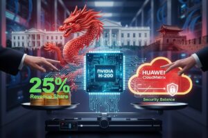 Trump approves Nvidia H200 AI chip exports to China under a 25% revenue share deal, balancing Huawei CloudMatrix security concerns while opening new opportunities for AI technology trade.