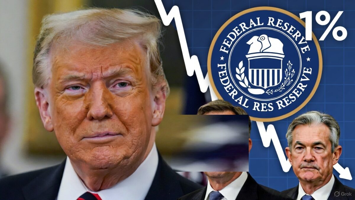 U.S. President Donald Trump said the US interest rates should be 1%