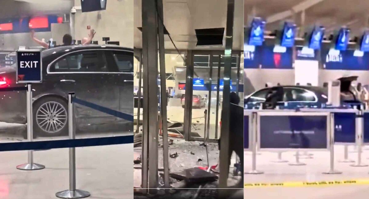Man in Detroit Lions Jersey Crashes Mercedes into McNamara Terminal at Detroit Metro Airport 6 Treated, Driver Detained