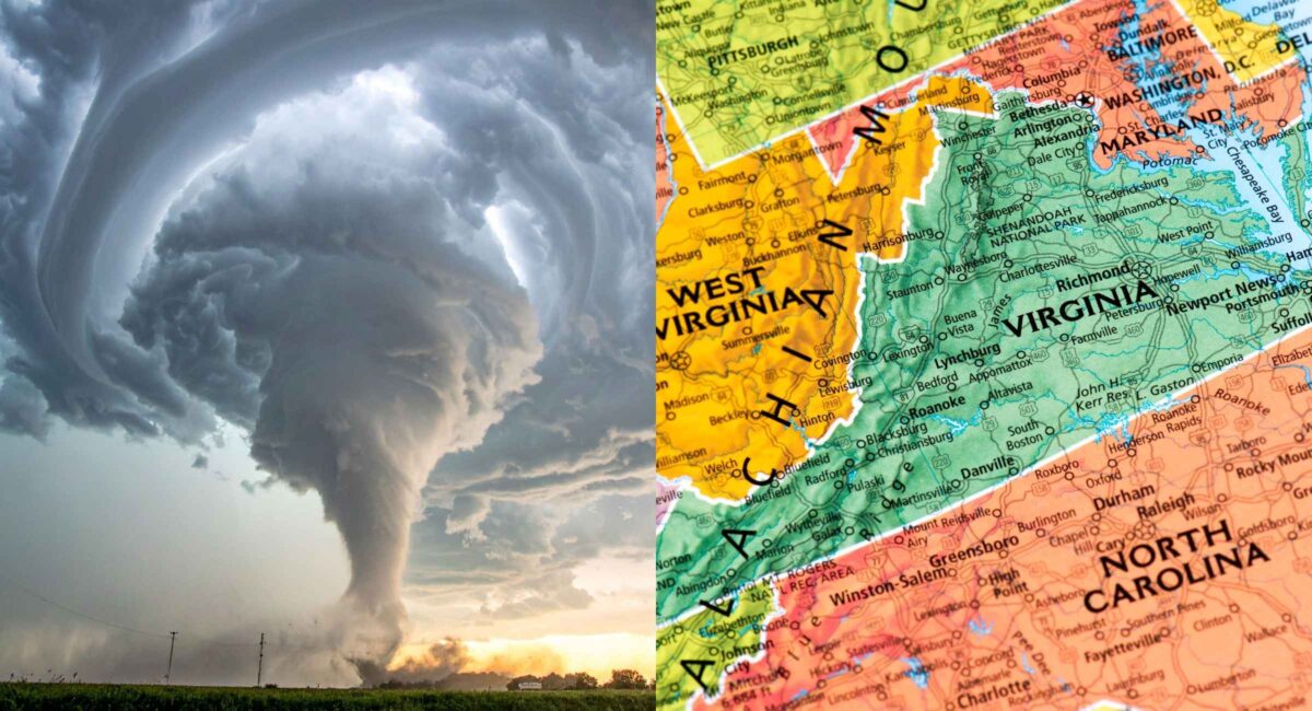 Tornado Warning Virginia and Maryland Update Rare Moderate Risk Severe Weather Outbreak Monday with Storms, Hail in DC, Raleigh, Baltimore
